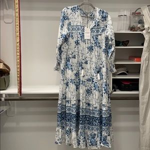 Zara Blue Floral dress NWT size Medium